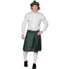 Déguisement avec kilt écossais vert pour homme