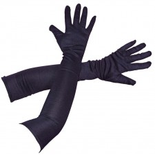 Gants longs femme noir