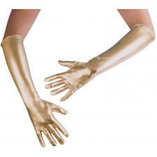 Longs gants dorés accessoire disco