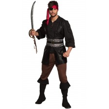 Costume de pirate noir pour homme