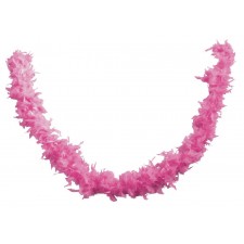 Boa rose en plumes