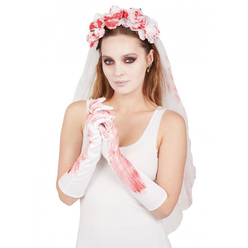 Accessoires pour déguisement de mariée sanglante d'Halloween