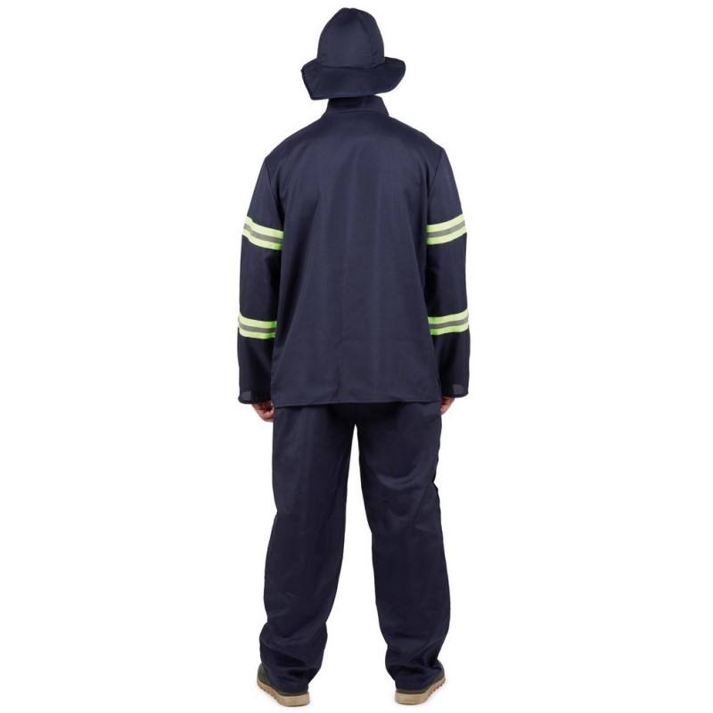 Déguisement Pompier Bleu Homme - uniforme