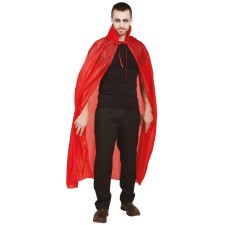 Cape d'Halloween rouge vampire avec col