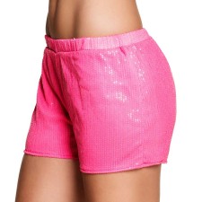 Short rose fluo avec sequins