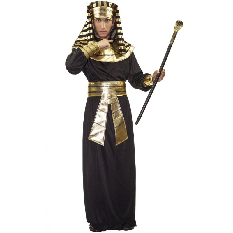 Costume de pharaon noir et or pour homme pas cher sur le thème de l’Égypte