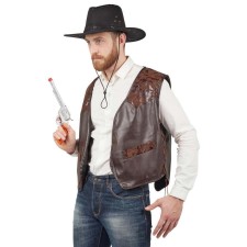 Gilet de cow-boy marron pour homme