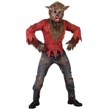 Couvre-Pieds Loup-Garou Adulte Halloween - Latex Effrayant - Accessoire Déguisement Carnaval (Marron)