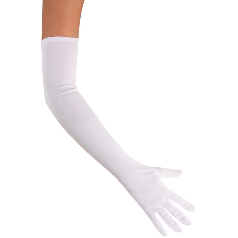 Gants Longs Blancs 60 cm - accessoires