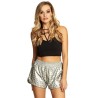 Short retro argent style années 80 femme