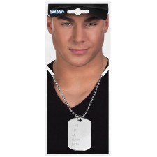 Collier homme plaque militaire