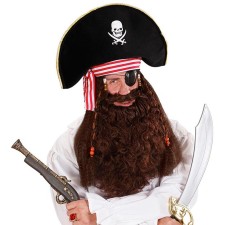 Barbe brune de capitaine pirate