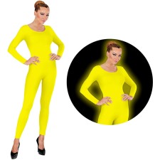 Déguisement fluo femme jaune justaucorps