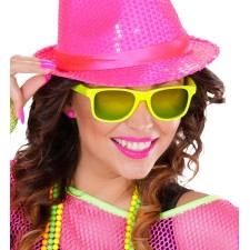 Lunettes - Rayures ouvertes - Jaune fluo