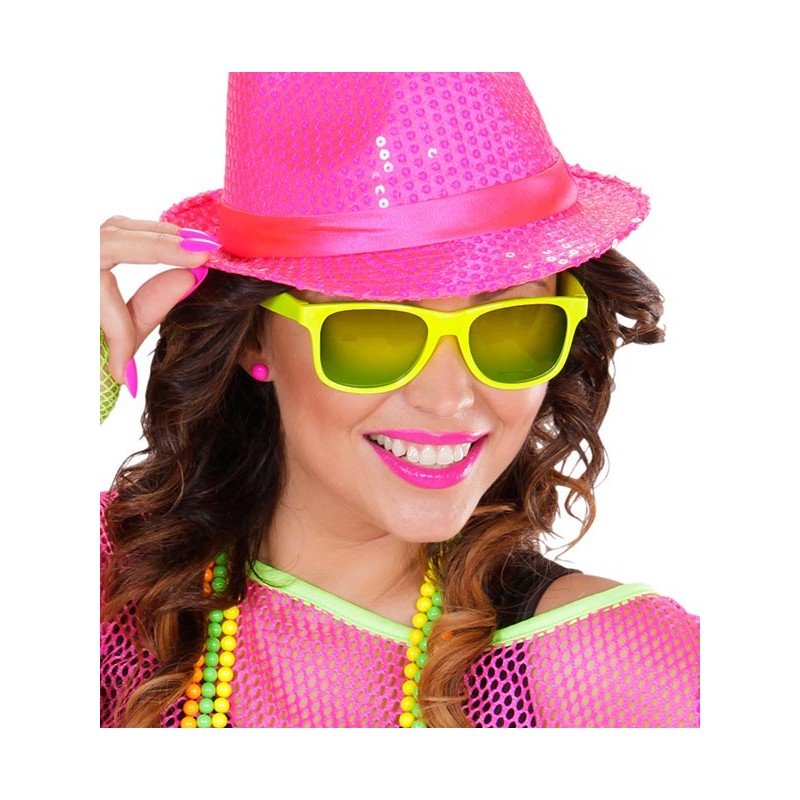 Lunettes Jaune Fluo Verres Miroirs