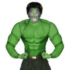 Chemise verte avec muscles pour déguisement