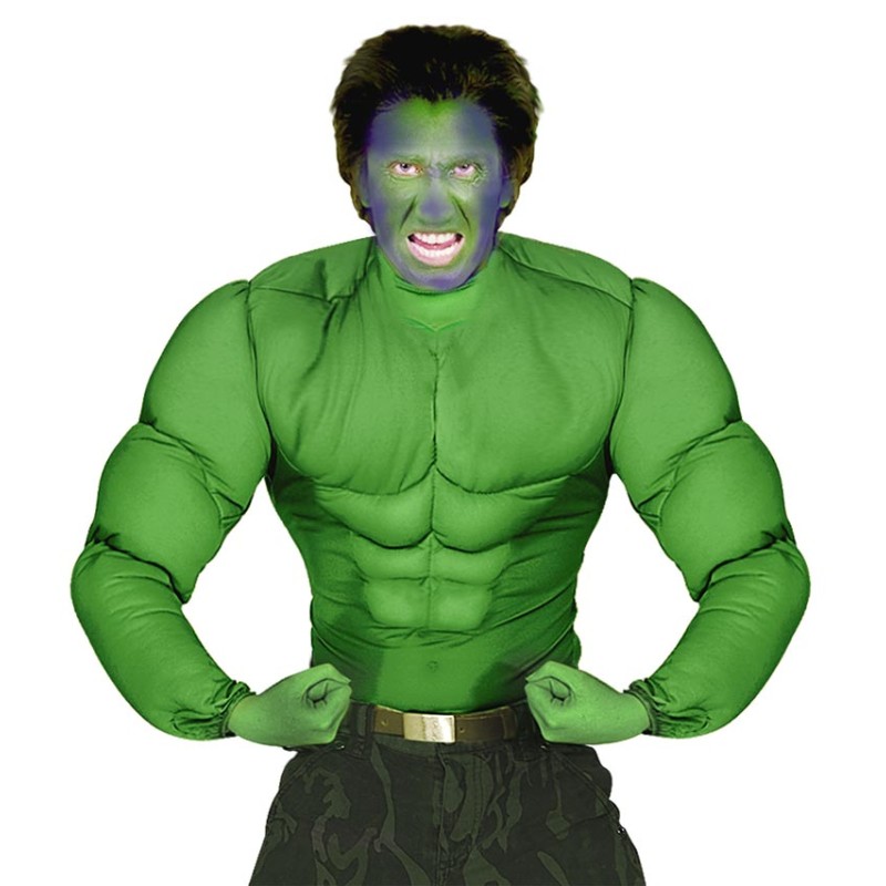 Chemise verte avec muscles pour déguisement