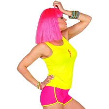 Déguisement short rose fluo