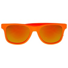 Lunettes orange fluo avec verres miroirs