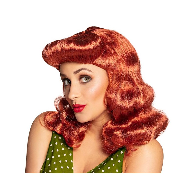 Perruque Pin-up Rousse Femme - accessoires années 50/60's