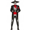 Costume de squelette mexicain sur le thème du Dia de los Muertos