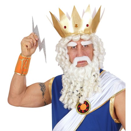 Déguisement Zeus Smiffys - Perruque Grise, Barbe Et Sourcils Mythologie Grecque Homme
