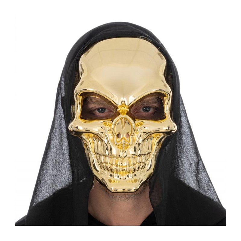 Masque tête de mort plastique homme pour déguisement