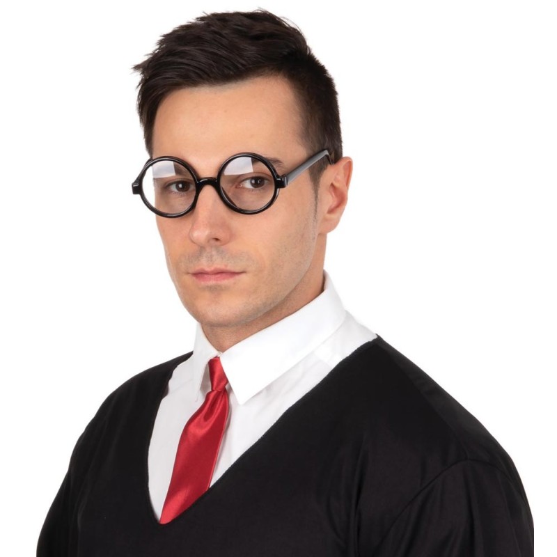 Lunettes de magicien Harry Potter sans lentille, cadre rond noir,  accessoires de performance de scène, fournitures de fête d'Halloween,  garçon - AliExpress