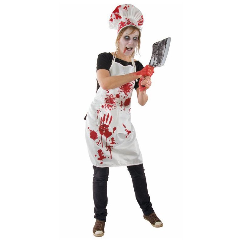 Costume femme boucher sanglant Halloween