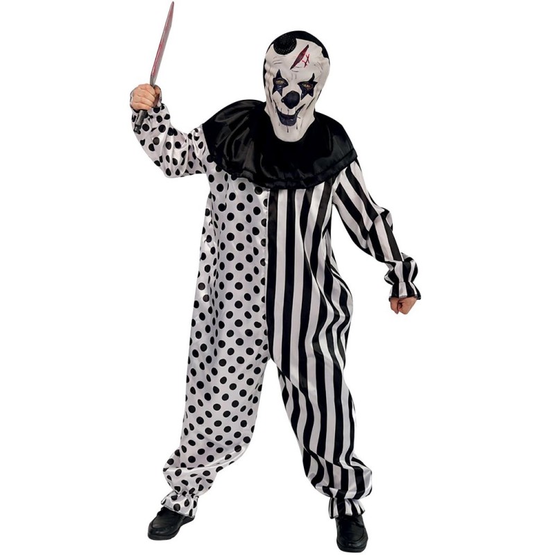 Déguisement clown Arlequin d'Halloween homme noir, achat de