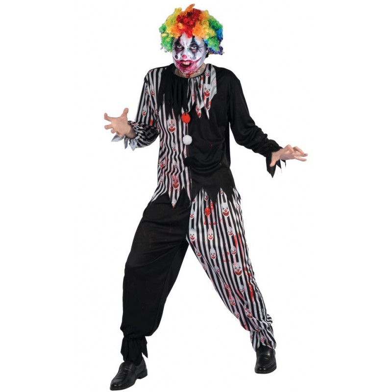 Costume effrayant de clown tueur spécial Halloween pour adulte