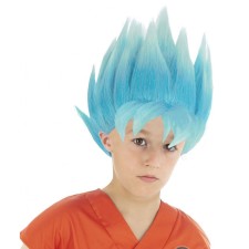 Perruque Super Saiyan bleue enfant