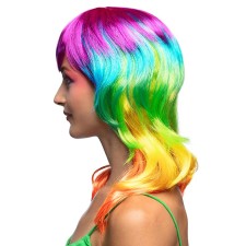 Perruque fluo pas shop cher