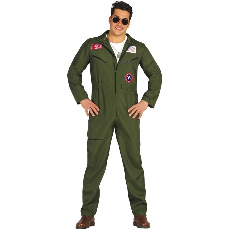 costume de pilote de chasse style Top Gun pour homme