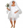 Costume composé d'une robe de mariée blanche pour homme idéal pour un EVG
