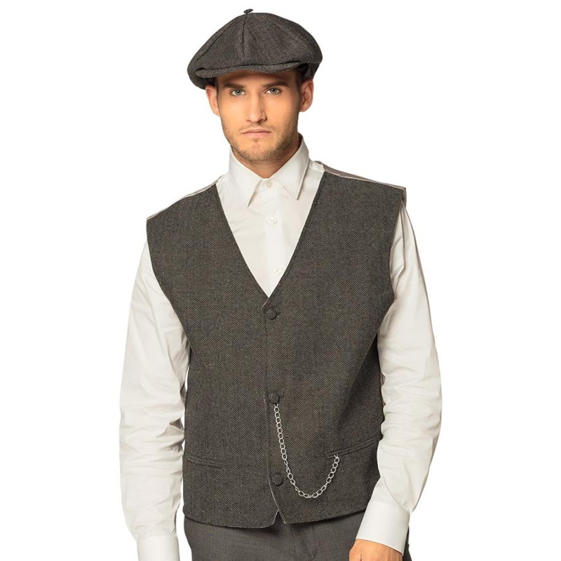 Déguisement Gilet avec Casquette Années 20 Homme