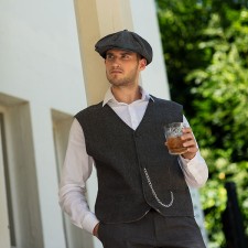 Déguisement Gilet avec Casquette Années 20 Homme