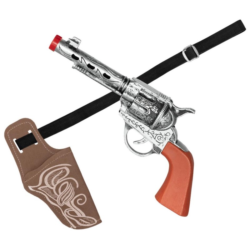 Pistolet de cowboy avec holster et ceinture