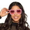 Lunettes roses avec strass