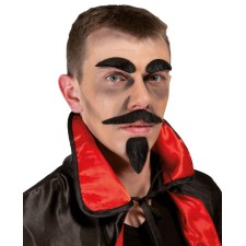 Set diable avec moustache, barbichette et sourcils