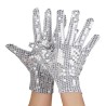 Gants sequins argent disco