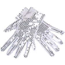 Gants argent brillants