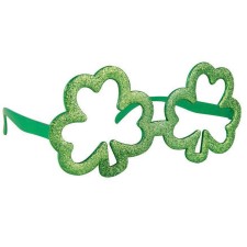 Lunettes trèfles Saint-Patrick avec paillettes