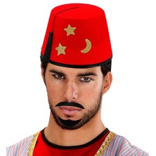 Fausse moustache noire oriental avec bouc pour déguisement