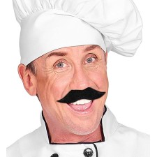 Moustache autocollante noire de cuisinier