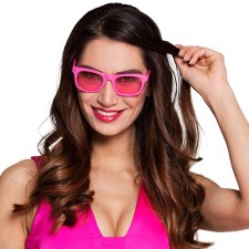 Lunettes rose fluo déguisement