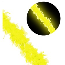 Boa plumes jaune fluo