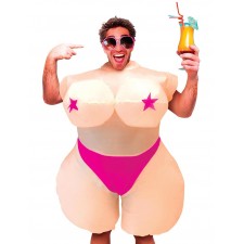 Costume de bimbo gros lolos gonflable pour adulte