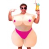 Costume de bimbo gros lolos gonflable pour adulte