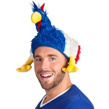 Chapeau coq supporter bleu blanc rouge